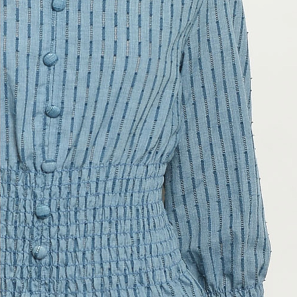B2G1💕 Elastic Detailed V Neck Top - Picture 4 of 5